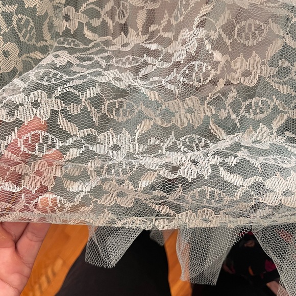 Light Blue Lace Vintage 1950s Party/Wedding/Prom Dress - Picture 4 of 7